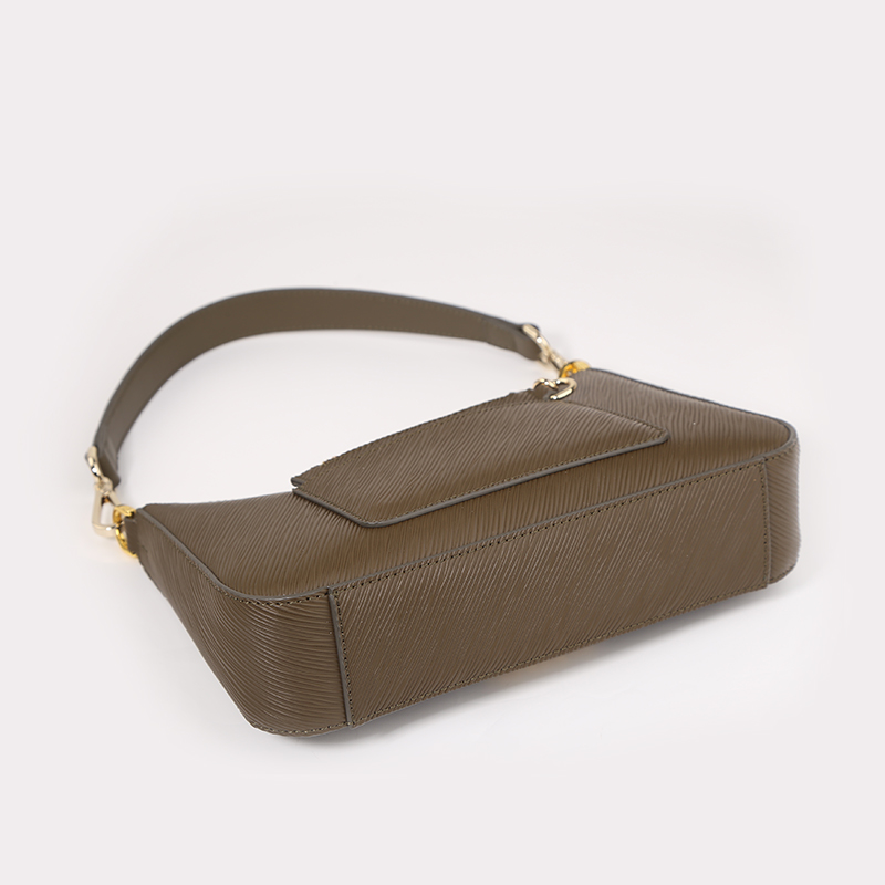 small solid color Underarm Bag Retro pu leather armpit mini purse bags ...
