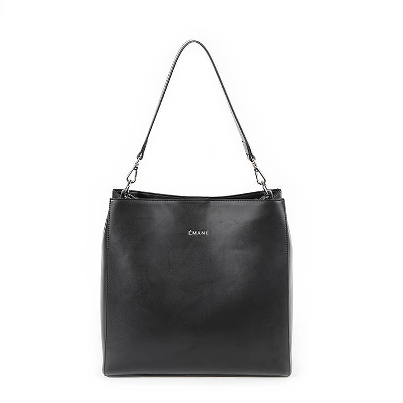 China Supplier Customized Fashion black PU Ladies Women PU Leather Bucket HandBags