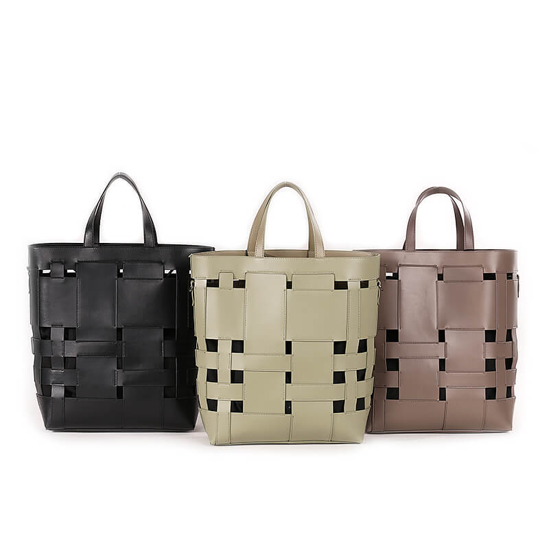 Factory direct supplier fashion women Hollow out tote handbag